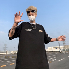 2024夏季新款宽松百搭条纹T恤美式复古圆领短袖男现货T1718-P36，男装T恤，星座512-4