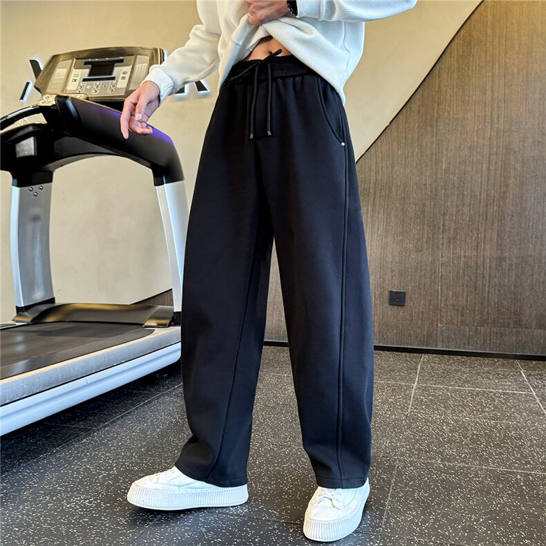 加绒加厚裤子男秋冬季2025新款美式休闲弯刀裤A313-18260-P68,男装卫衣,电商A313