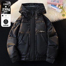 字母印花羽绒服男加厚冬季男士羽绒衣外套连帽潮A266-88686-P180，男装羽绒服，电商A266