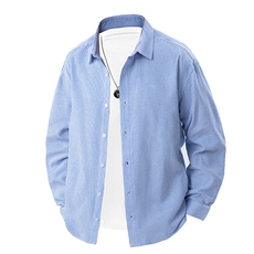 新款休闲竖条衬衫，男装衬衫，星座1106-2（原1111B）