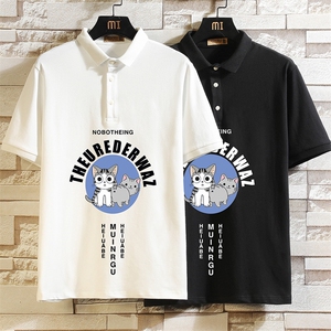 PL57160-P35 翻领短袖polo衫男大码胖子半袖t恤男有领保罗衫图片