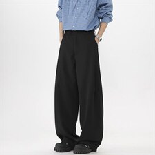 春秋美式高街休闲裤男女垂感阔腿西裤长裤纯色西装裤宽松直筒裤子，男装西服套装，电商A443
