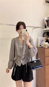 跑量小衫下摆?抽绳图片