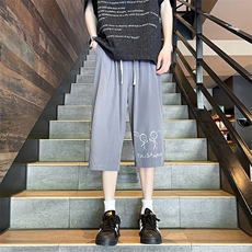 冰丝七分裤男大码速干短裤男五分裤港风风格QK72302-P25，男装休闲裤，电商A040