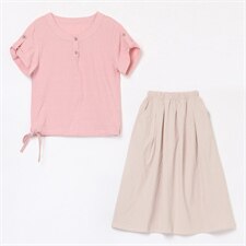 罗得堡2021夏装新款时尚套裙两件套9018，女装套装/套裙，罗得堡