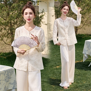 现货新款新中式外套女2025夏季复古刺绣薄款轻奢洋气上衣138图片