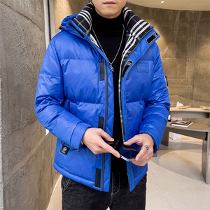 棉衣男中年冬季新款加绒加厚棉服爸爸冬装男士商务休闲连帽外套图片