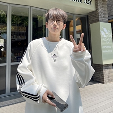 主推港风潮美式拼接织带绣花情侣卫衣运动外套男女G1061P48，女装短外套，电商A339