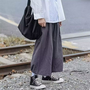直筒宽松口袋工装裤男ins港风潮流潮牌少年感春秋季新款阔腿裤男图片