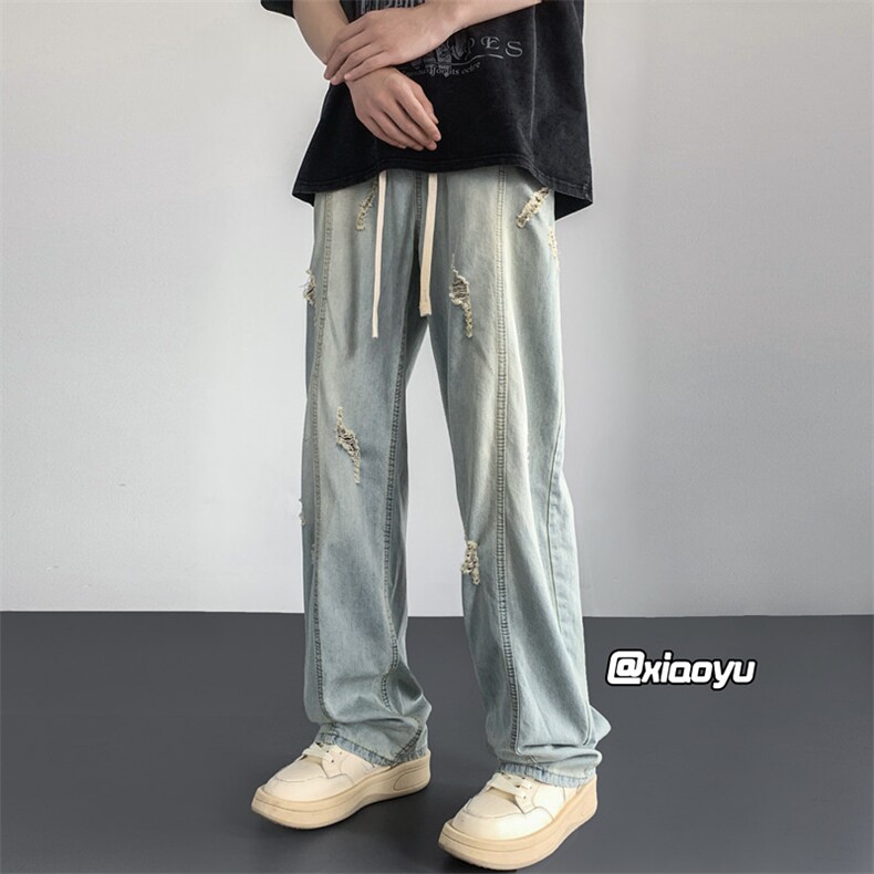 XZ616夏季新款破洞牛仔裤休闲九分裤TY904P55控68,男装牛仔裤,星座512A（原616）