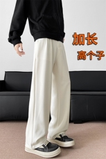 春季高个子加长西裤垂感直筒休闲裤男阔腿长裤子188cm115KZ028P55，男装休闲裤，电商B312