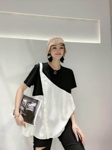 夏季新款拼接大版衫，女装，叙号