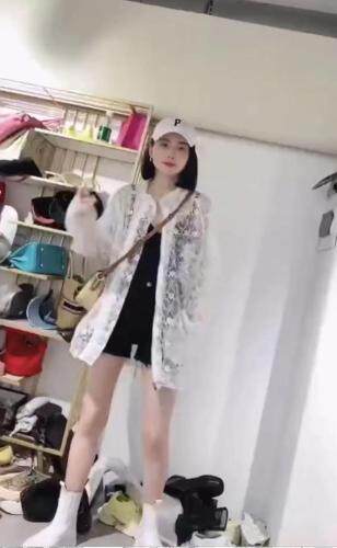 ZCL615欧洲站2021夏季新款休闲显瘦气质镂空钩花防晒,女装,L·H·X