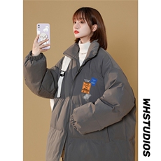 中性风22冬季新品时尚潮流设计感印花保暖立领棉衣MY2054P85控118，男装棉衣，A247A