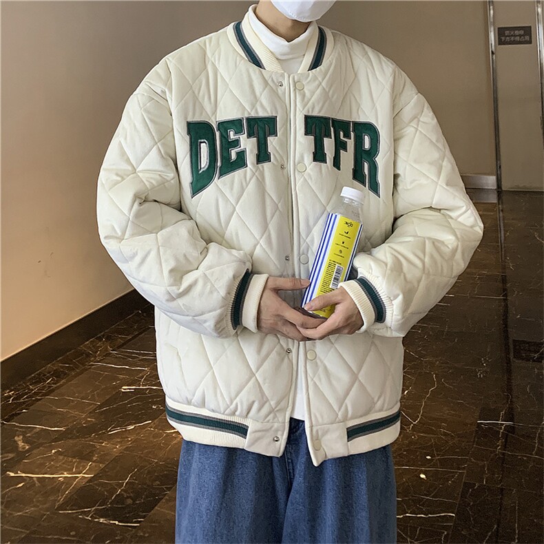 Q冬季棒球服棉服男宽松工装棉衣情侣加厚外套复古棉袄W2314-P68,男装棉衣,星座512-2