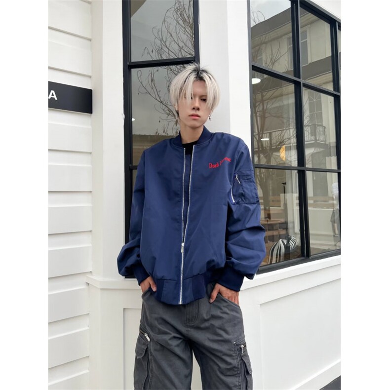 网图美式街头战马刺绣飞行服外套男,女装短外套,星座410-6（原星座1304-1）