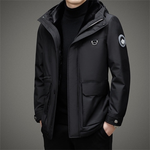 L682钱塘2020-2秋冬中年男士休闲百搭连帽羽绒服外套数据好P310图片