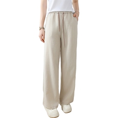 春夏新款女装显瘦遮肉直筒裤子高腰遮胯休闲裤，女装休闲裤，鹏源羊绒