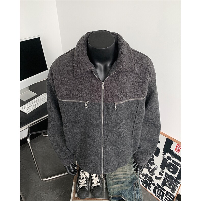 男装短款呢料呢子夹克外套2024冬季毛呢大衣XZ514-2-F8-P128,男装夹克,星座514-2(原B239)