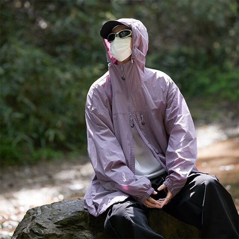 F263-P42 夏季新款潮流宽松休闲夹克透气防晒衣外套 现图片