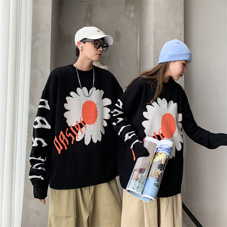 秋冬ins韩版情侣毛衣宽松潮流个性套头针织衫男QT817-P68,男装针织衫/毛衣,星座1501