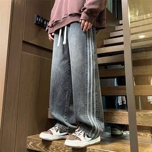 供抖音 现货主推牛仔裤男宽松阔腿裤416B-1-NH761-P55限78图片