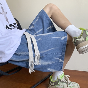 港风牛仔短裤夏季韩版五分裤男 潮流百搭休闲裤子XD22933特批32图片