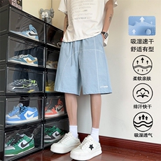 特批P25无差价夏季港风速干明线冰丝凉感宽松轻薄五分裤男DK5845，男装休闲裤，电商A001-1