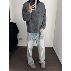 【有货】D563CC-特P65连帽毛衣男慵懒针织开衫外套，男装针织衫/毛衣，星座1007（原301D）