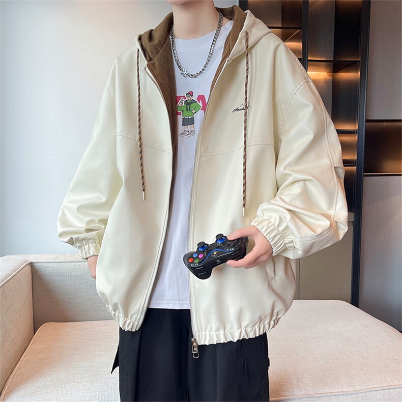 春秋季皮衣外套男女同款新款美式夹克XZ102B-1-JK2535P85,男装皮衣,星座102B-1
