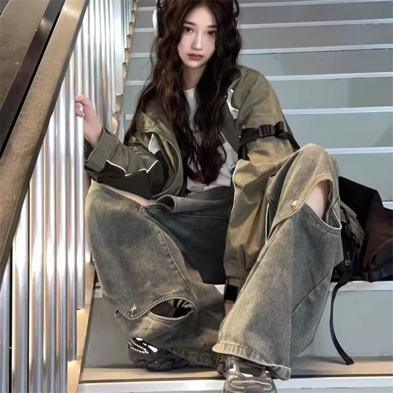 原宿飞行员夹克时尚简约新款文艺日系潮流百搭ins气质慵懒流行，男装夹克，星座506A