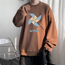 圆领卫衣男大码加厚加绒长袖t恤男S6112-P28加绒款-P33，男装卫衣，电商A040