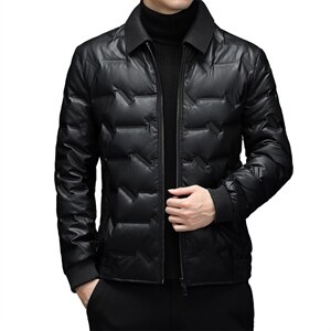 中年男翻领羽绒服男冬季爸爸冬装休闲款外套上衣YL8820102-P270，男装羽绒服，电商B212（原钱塘6029）