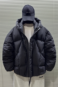 主推2025新款90白鸭绒极简冬季男连帽面包高端羽绒服369-P360图片