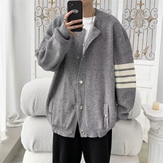 毛衣简约男女秋冬季外套潮牌宽松休闲百搭开衫棒球服2750P55，男装针织衫/毛衣，星座410-2