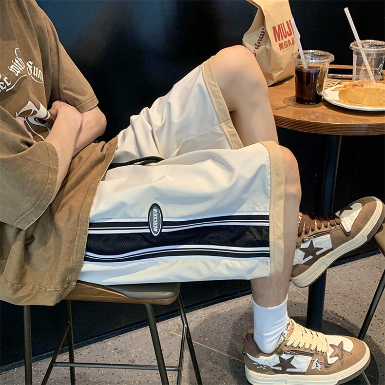 B266-TY12-P45 控58 23夏季新款纯棉宽松港风透气短裤休闲裤图片