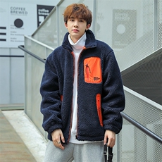 2020冬季新款港风羊羔绒保暖棉衣男潮宽松外套A436-W903，男装棉衣，电商A436