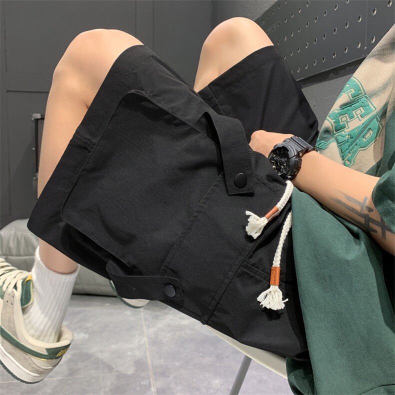 新款工装短裤男潮牌ins休闲裤宽松大码中裤五分裤D0615-P40,男装牛仔裤,星座308B-2