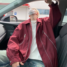 F373P52男生秋装新中式潮牛仔外套男复古宽松水洗，男装工装外套，星座512-6