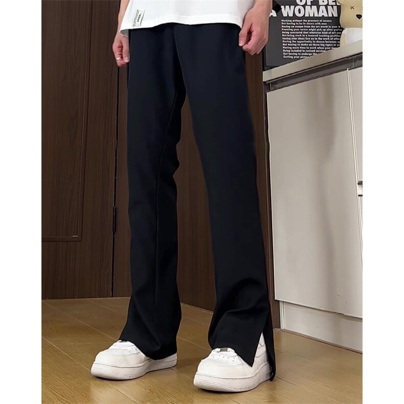 有货（自家图）高街垂感休闲西裤ins春夏直筒微喇裤男K06批45控58,男装西裤,星座218-5