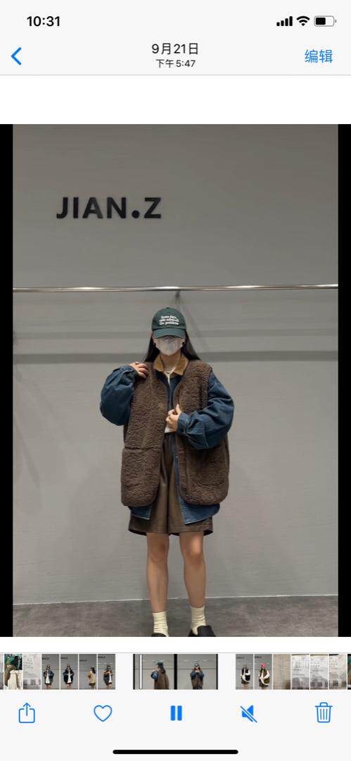 秋冬新款羊羔毛马甲，女装马甲，JIAN.Z 简.站