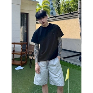 【斌子专属】索罗娜凉感t恤男款夏季弹力速干短袖老钱风美式半袖图片