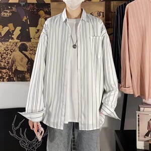 长袖衬衫男港风日系外套C2209P28图片