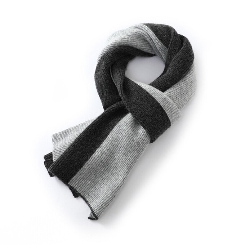 秋冬季羊毛保暖贴合无束缚时尚百搭拼色羊毛围巾，围巾，品卓羊绒