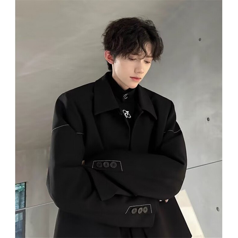 日系时尚原宿西装外套慵懒流行百搭文艺ins简约新款气质XZ21，男装西服套装，星座1116A（原606A-3）