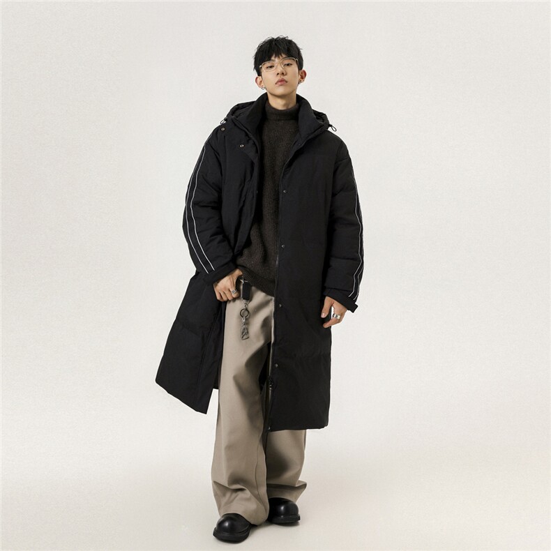 冬季新款中长款情侣韩版连帽羽绒服外套Y918/P190,男装羽绒服,星座202