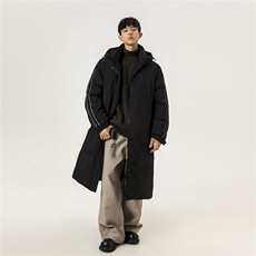 冬季新款中长款情侣韩版连帽羽绒服外套Y918/P190，男装羽绒服，星座202
