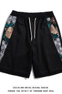 1白底短裤男大码M-5XL短裤女男士中裤男潮流五分裤DK7791P45控59图片