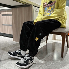 春秋日系复古灯芯绒裤子男港风潮牌ins宽松束脚长裤K4937-P31，男装休闲裤，星座512-2
