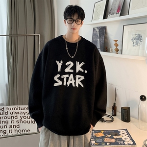 圆领毛衣男大码针织衫男毛线衣线衫M67347-P45 加绒款-P65图片